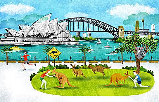 澳大利亚,新南威尔士,悉尼,剧院,海港大桥