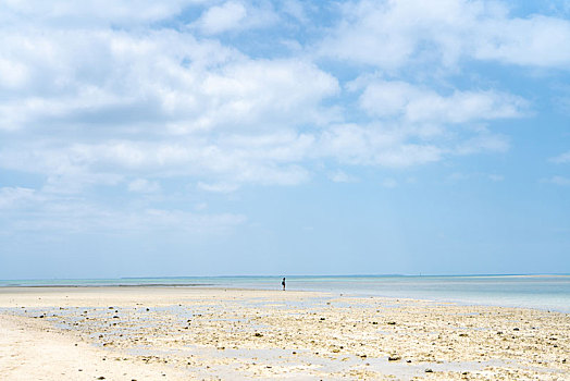 海滩,冲绳,日本