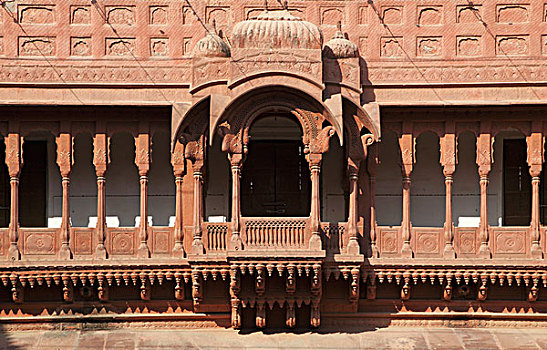 印度,拉贾斯坦邦,比卡内尔,建筑细节