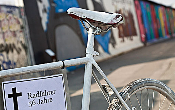白色,自行车,纪念,骑车,交通,意外,柏林,德国,欧洲