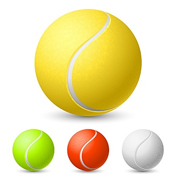 网球,不同,彩色