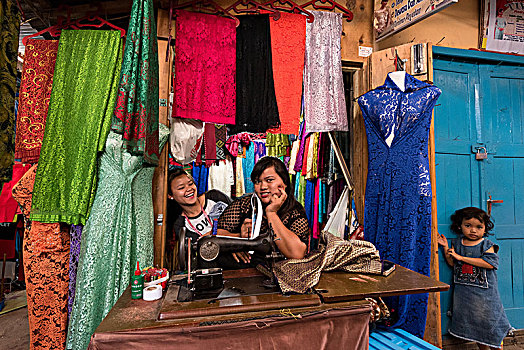 印尼人,裁缝,缝纫机