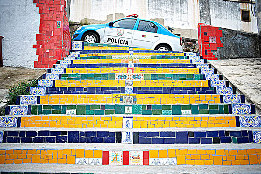 警车,里约热内卢,巴西