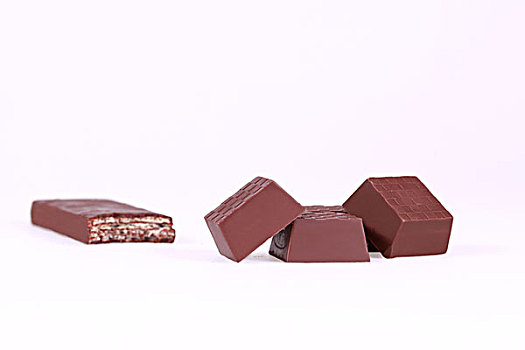 方块形状的巧克力