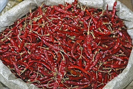 辣椒,市场,印度