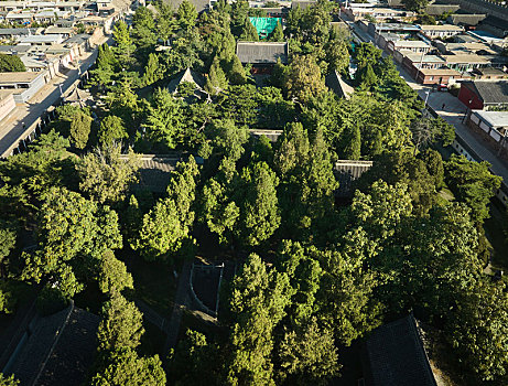 辽宁省葫芦岛市兴城古城文庙航拍图片