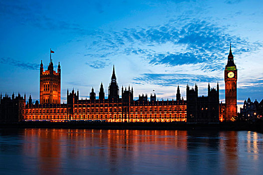 房子,议会,黃昏,伦敦,英格兰,英国,欧洲