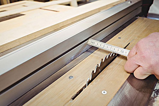 木匠,测量,木条板,工作间
