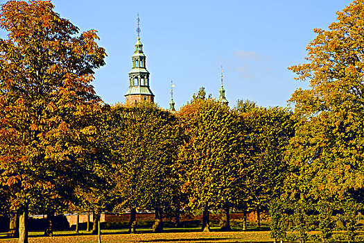 城堡,花园,哥本哈根,丹麦,欧洲