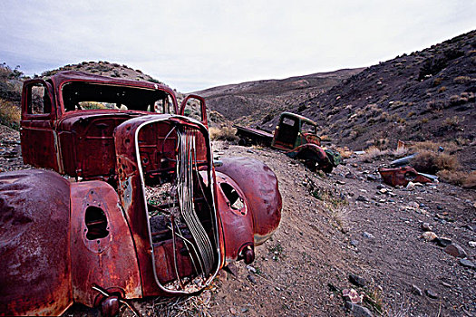 老,卡车,溪谷,死谷,死亡谷国家公园,加利福尼亚,美国
