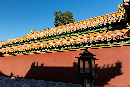 光影中的北京故宫,紫禁城,宫灯