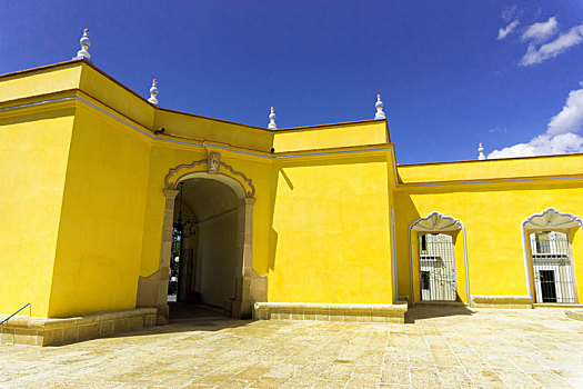 黄色,建筑,靠近,瓦哈卡,墨西哥