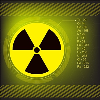 辐射,警告,象征,矢量