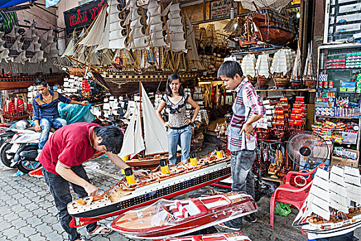 越南,胡志明市,商店,销售,模型,船