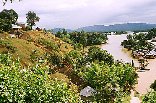 湖,山,地区,孟加拉,2007年