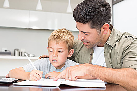 父亲,帮助,儿子,数学,家庭作业