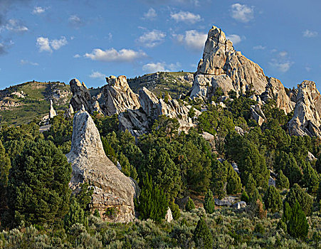 花冈岩,顶峰,城堡,石头,州立公园,爱达荷