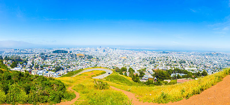 旧金山,市区,城市,俯拍,白天