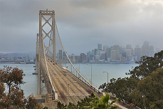 吊桥,湾,海湾大桥,旧金山湾,旧金山,加利福尼亚,美国