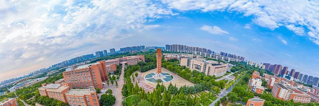 郑州大学校园航拍图片