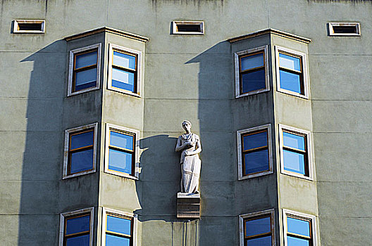 雕塑,公寓楼,巴塞罗那,加泰罗尼亚,西班牙