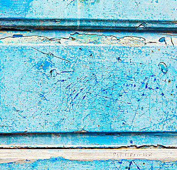 条纹,涂绘,蓝色,木门,生锈,钉子