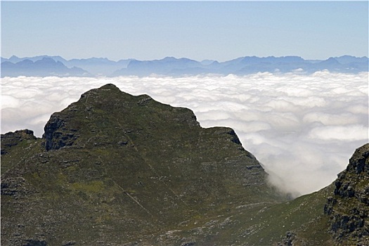 风景,上面,桌山,开普敦,南非