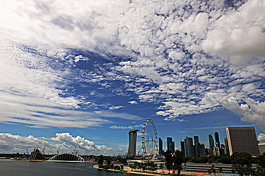 新加坡,天际线,码头,湾