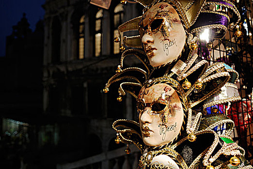 狂欢,面具,威尼斯,威尼托,意大利,欧洲