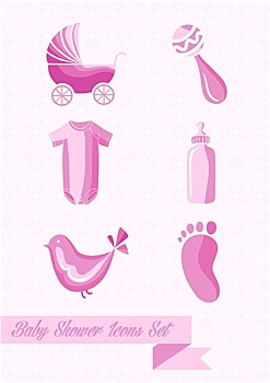 婴儿,礼物,女孩,象征,设计