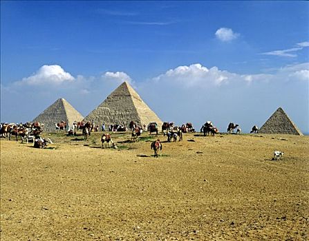 吉萨金字塔,金字塔,复杂,胡夫金字塔,开罗,埃及