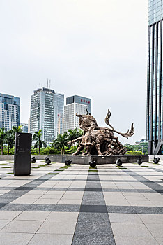 中国广东省深圳市的深圳证券交易所建筑外景