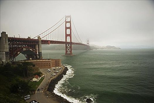 桥,上方,金门大桥,旧金山,加利福尼亚,美国
