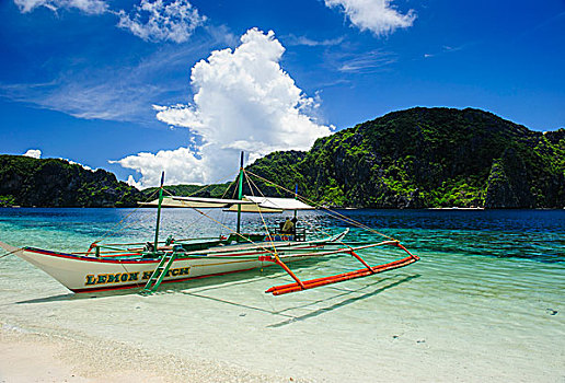 船,清水,群岛,巴拉望岛,菲律宾
