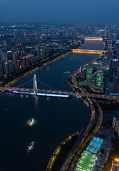 广州猎德桥夜景