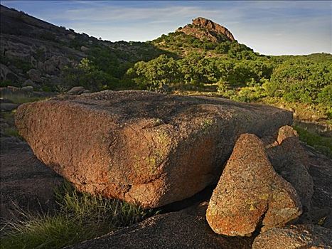 漂石,石头,州立公园,德克萨斯