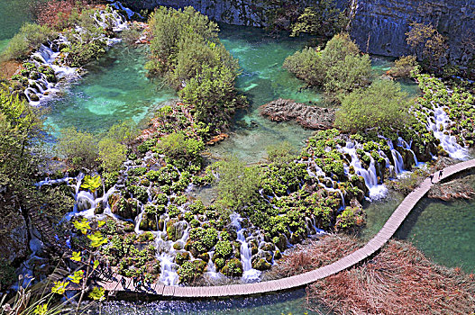 十六湖国家公园,一个,国家公园,东南欧,克罗地亚
