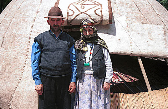 伊朗,土著居民,正面,传统,帐蓬,家