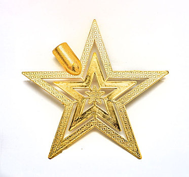 圣诞节使用的金色五角星素材