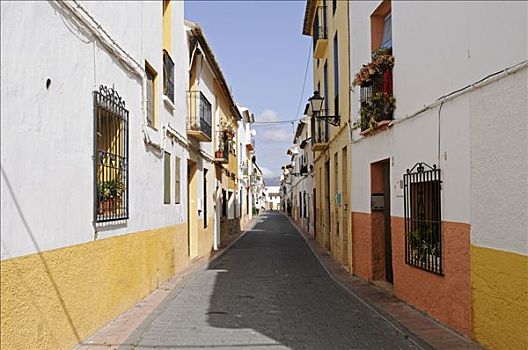 狭窄街道,历史,中心,阿利坎特,白色海岸,西班牙
