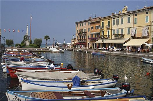 划艇,港口,加尔达湖,意大利