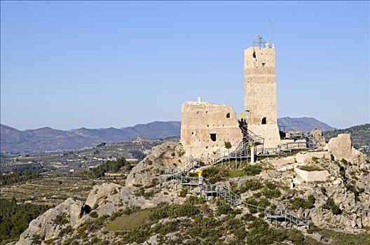 城堡,遗址,阿利坎特,西班牙