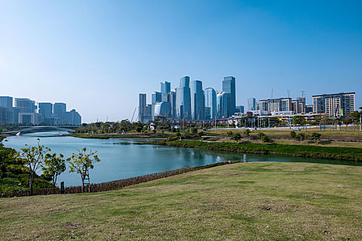 深圳前海桂湾公园与前海cbd