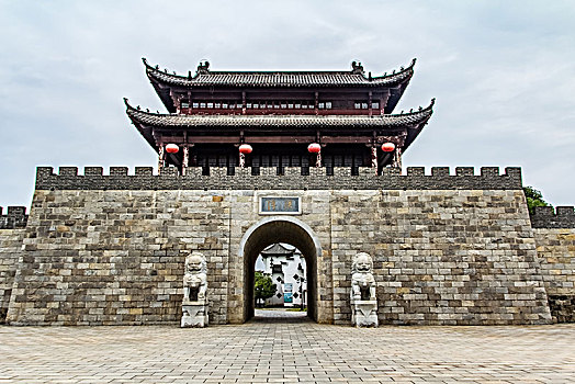 江西省景德鎮市浮梁古縣衙城樓建筑景觀