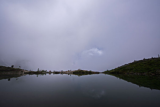 白色,水塘