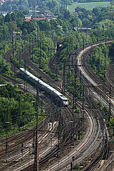 冰,铁路,轨道,网络,车站,北莱茵威斯特伐利亚,德国,欧洲