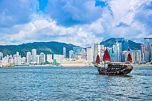 香港,七月,维多利亚港,中国,水,流行,旅游胜地