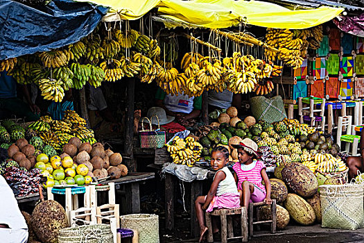 水果,市场,马达加斯加,非洲