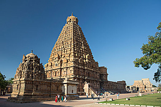印度,泰米尔纳德邦,坦贾武尔,庙宇