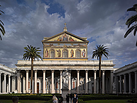 大教堂,圣保罗,户外,墙壁,罗马